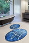 Mijölnir Juego de alfombras de baño Denim Multicolor
